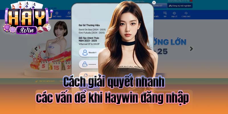 Cách giải quyết nhanh các vấn đề khi Haywin đăng nhập