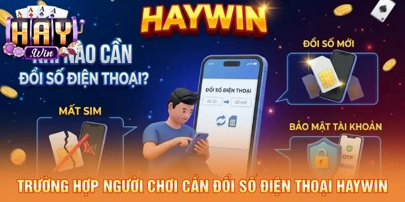 Trường hợp người chơi cần đổi số điện thoại Haywin
